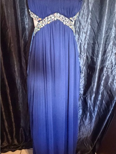 Trixxi royal blue - beaded, prom
