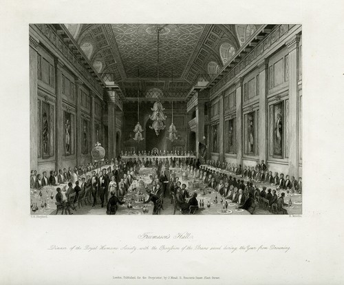 Antique print the royal - antique,