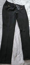 Zara black Leggings  button front detail  Mid/low Rise Sz L UK 12 BNWT 
