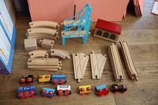 MIXED BRANDS WOODEN TRAIN SET