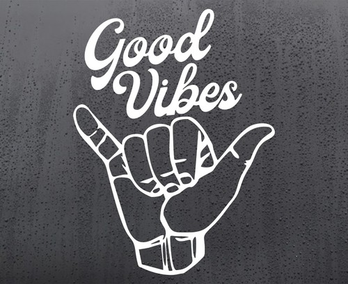 Good vibes surf vinyl sticker - surf,