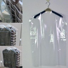 50/100 Packs Clear Polythene Garment Covers Clothes Suit Dress Dry Cleaner Bags