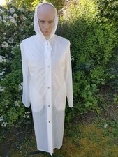 Semi transparent white pvc mac - white,