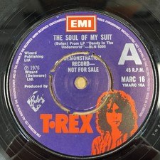 T. Rex- The Soul of my Suit / All Alone -OG UK EMI 7" 45 -MARC 16 - A Label Demo