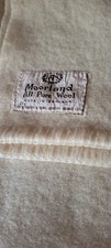 ALL PURE NEW WOOL JOHN ATKINSON & SONS MOORLAND  CREAM   BLANKET 82 X 73 INCH