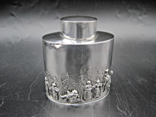 EDWARDIAN SILVER TEA CADDY