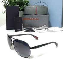 Genuine Vintage Y2K Prada Linea Rossa SPS 51O Pilot Carbon Fibre Sunglasses