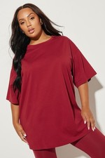 Yours Curve Women's Plus Size Relaxed Longline T-Shirt