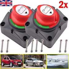 2x 600A Battery Switch Isolator Cut Off Kill For Knob Marine Boat Camper Truck
