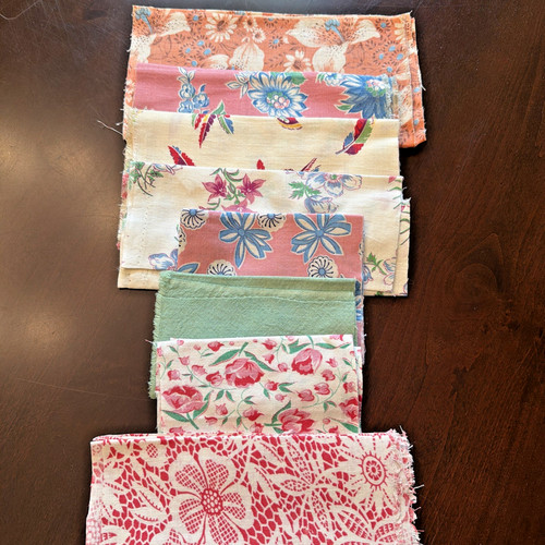 Lot vintage 1930s feed sack - of,