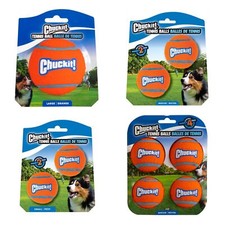 Chuckit! Tennis Ball Dog Toy Fetch Ball One/Two/Four Pack Small/Medium/Large