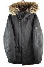 MICHAEL KORS Black Parka Coat size M Mens Full Zip Hooded Casual Outdoors