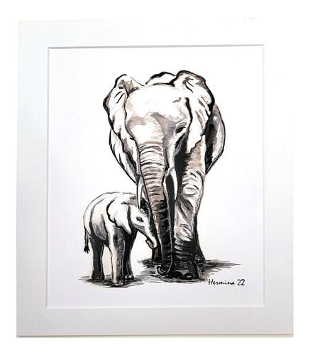 Elephants original painting
