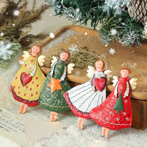 4pcs vintage wooden angel - 4pcs,
