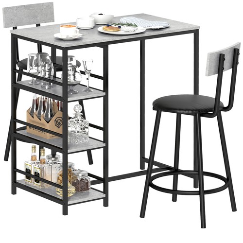 Elegant light grey dining - light, set