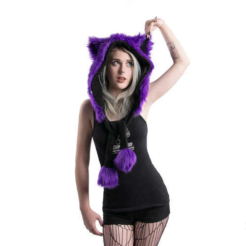 Pawstar fluffy mew puffet hood - fluffy,