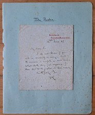 John Ruskin original signed autograph letter dated 1886