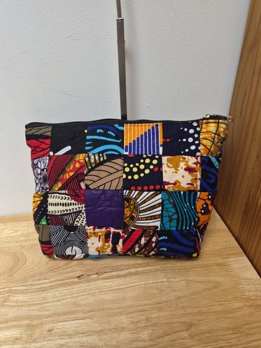 Patchwork cosmetic bag makeup - patchwork,