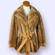 Vintage 70s Faux Fur Suede