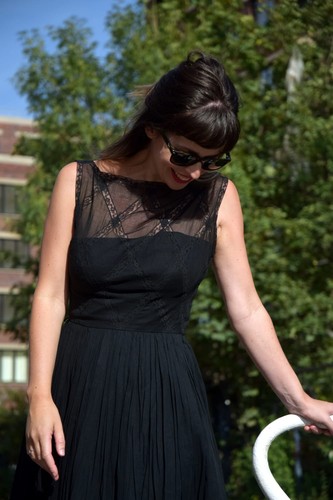 1940s black vintage dress size