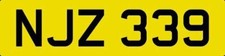 DATELESS PRIVATE NUMBER PLATE NJZ 339 CHERISHED REG NJ INITIALS NORMAN NICK NEIL
