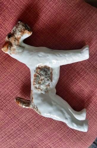 Vintage white ceramic - white, fox