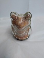 Vintage sand filled glass frog - sand-filled,