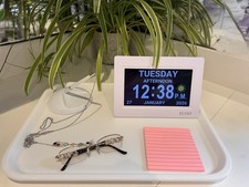 Dementia  Aid Tray With Clock