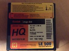 RARE Kodak Eastman 16mm ESTAR microfilm imagelink LE 500 40m Film cartridge