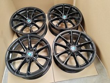 4x GENUINE GLOSS BLACK BMW  3