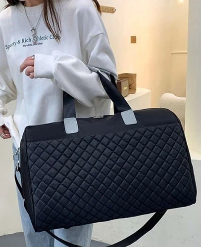 Large capacity quilted duffle - quilted,