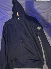 black stone island zip up size