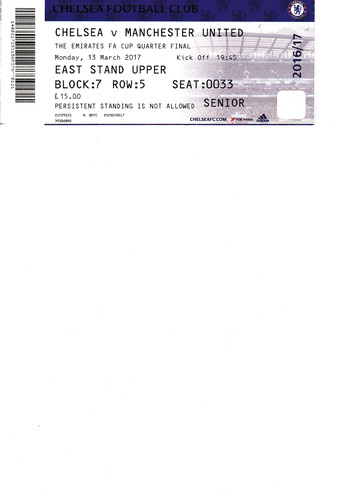 Ticket chelsea v - -, manchester