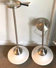 TWO ART DECO STYLE CHROME