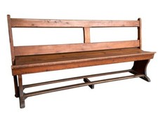 Antique church pew reclaimed - -,