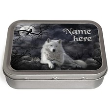 Personalised Tobacco Tin Wolf 2oz Baccy Fathers Day Cigarette Birthday Gift