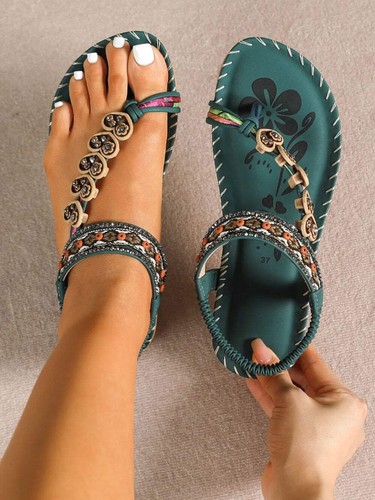 Women ethnic beaded - ethnic, flat