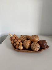 Vintage Wooden Tray Filled
