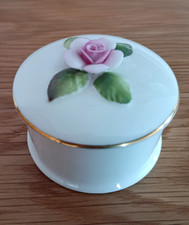 COALPORT for St Michael  Lovely Trinket Pot Pretty Fondant Rose Fine Bone China