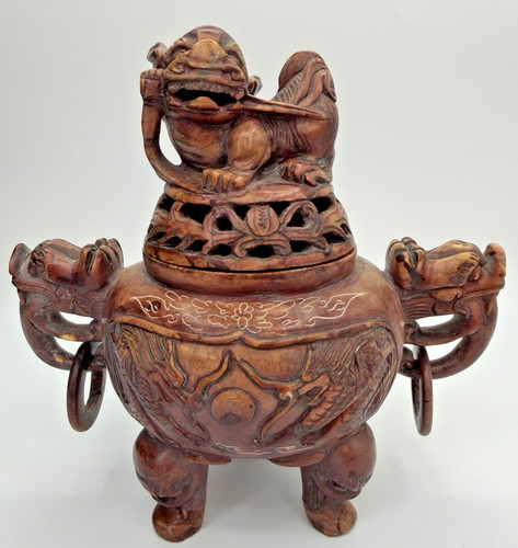 Vintage hand carved soapstone - hand,