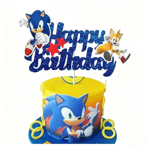 Sonic cake topper - sonic,