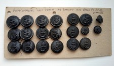 20 x Royal Navy Kings Crown Bakelite British Anchor Naval Tunic Buttons.