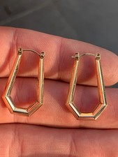 9ct gold hoop earrings