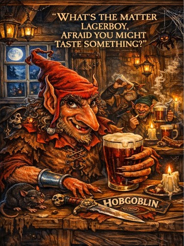 Hobgoblin real ale - ale, wall