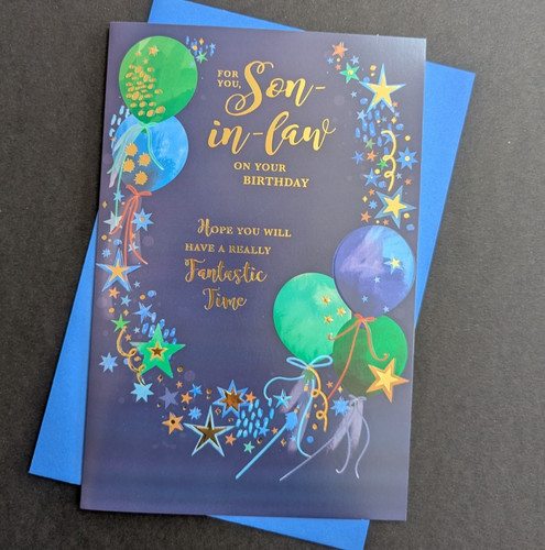 Son law birthday card x6 - law,