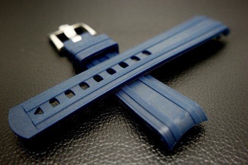 20mm blue rubber strap with - blue,