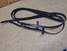 Kieffer Leather Continental Web Reins, Full Size, Black. Unused. (Ref: 15Y)