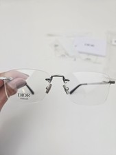 Dior CD Diamond O S9U Silver Eyeglasses Rrp 514£ New Without Case SS25 Auth