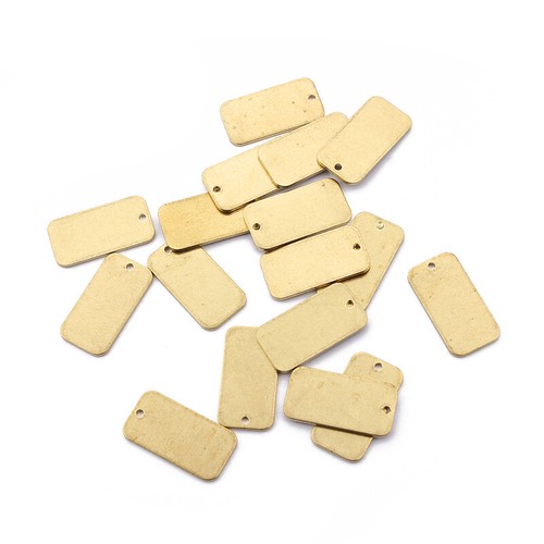 15x raw brass rectangle - 15x,