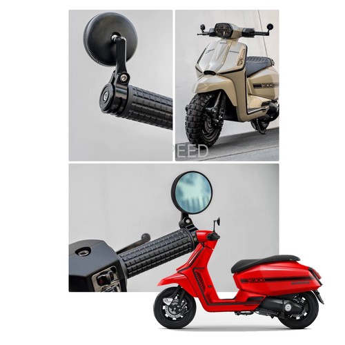 Handlebar end mirrors cnc - mirrors, mini